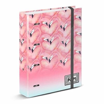 Oh My Pop! Flaming-Carpesano 4 Ring Lined Paper, Pink