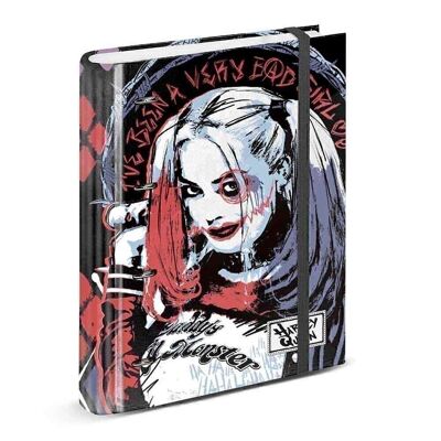 DC Comics Harley Quinn Crazy-Carpesano 4 Ring Lined Paper, Multicolor