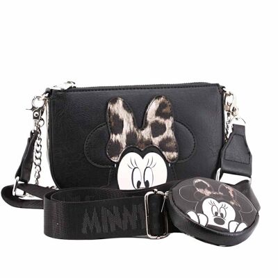Disney Minnie Mouse Classy-IHoney Tasche mit Keks-Geldbörse, Schwarz