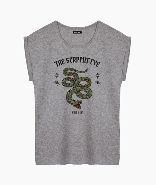 The serpent eye gray women's t-shirt