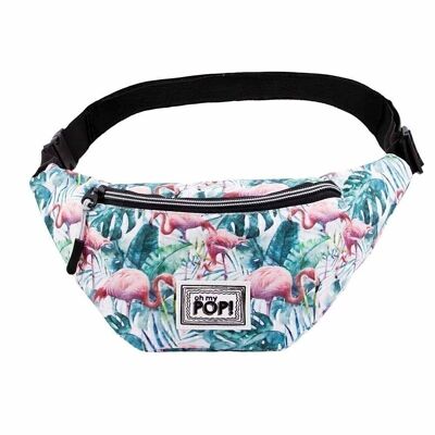 Oh My Pop! Flamingo Tropical-Brownie Fanny Pack, Green