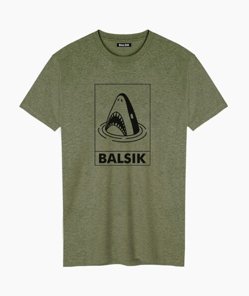 Shark green caqui unisex t-shirt