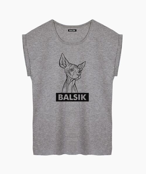 Balsik big black logo gray women's t-shirt