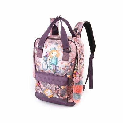 Forever Ninette Bicycle-Fun Backpack, Bordeaux