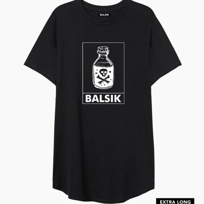 Poison boat black extra long t-shirt