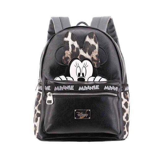 Disney Minnie Mouse Classy-Mochila Fashion, Negro