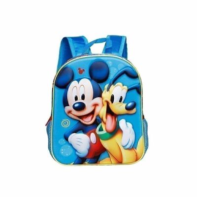 Disney Mickey Mouse Pluto-Small 3D Backpack, Blue
