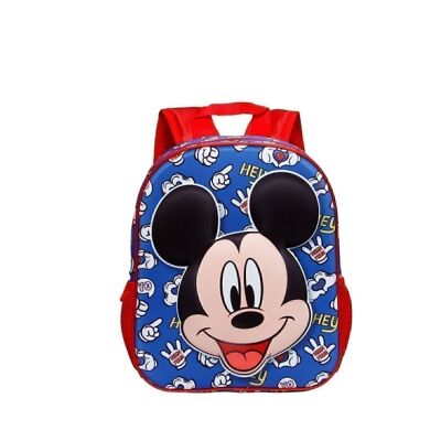 Disney Mickey Mouse Grins-Small 3D Backpack, Blue