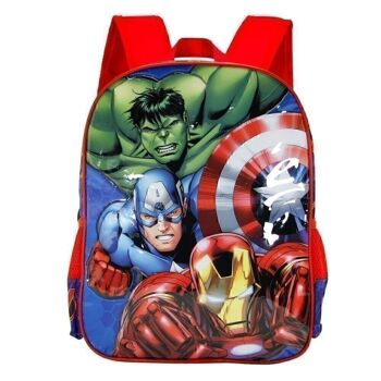 Marvel The Avengers Go On-Petit sac à dos 3D Bleu 1