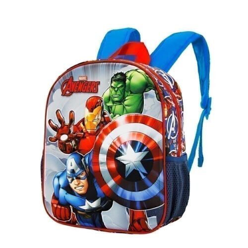 Marvel Los Vengadores Defy-Mochila 3D Pequeña, Azul