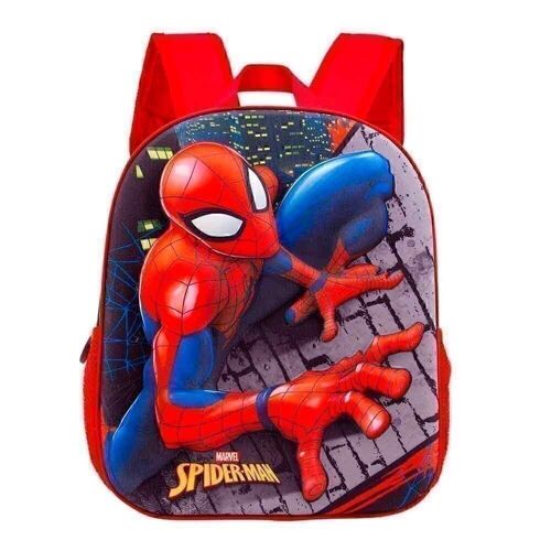 Marvel Spiderman Wall-Mochila 3D Pequeña, Multicolor
