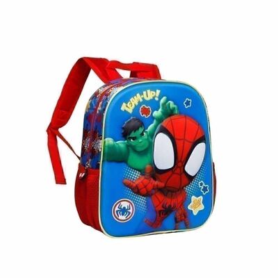 Marvel Spiderman Team-Small 3D Backpack, Multicolor
