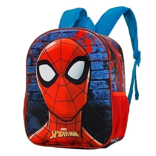 Marvel Spiderman Badoom-Mochila 3D Pequeña, Rojo