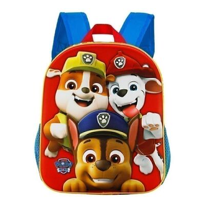 Paw Patrol Guys-Small 3D Backpack, Red
