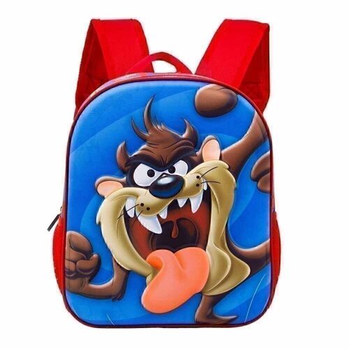 Looney Tunes Taz Tasmanian-Mochila 3D Pequeña, Azul