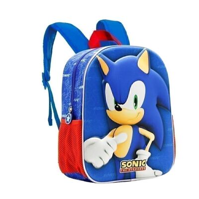 Sega-Sonic Velocity-Small 3D Backpack, Blue