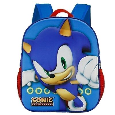 Zaino Sega-Sonic Fast-Small 3D, blu