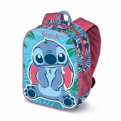 Disney Lilo and Stitch Leaves-Small 3D Backpack, Blue