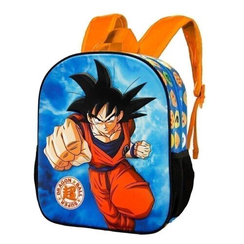 Dragon Ball (Bola de Dragón) Punch-Mochila 3D Pequeña, Azul