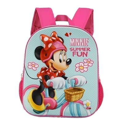 Disney Minnie Mouse Bike-Small 3D Backpack, Blue