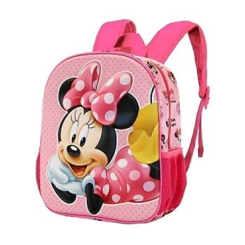 Disney Minnie Mouse Lying-Small Sac à dos 3D Rose 1