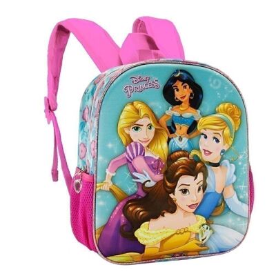 Disney Princesses Team-Small 3D Backpack, Blue