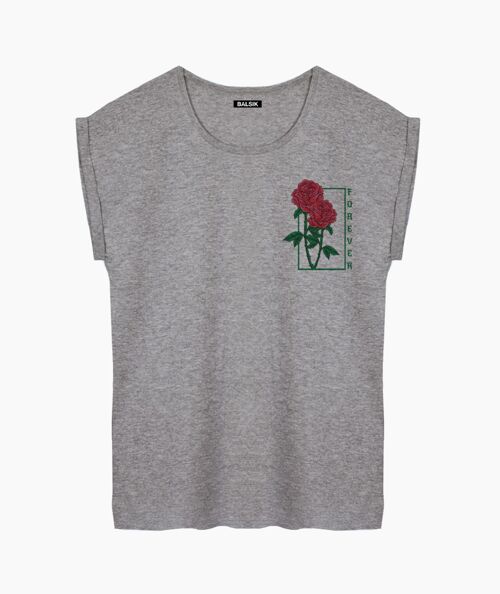 Forever roses gray women's t-shirt