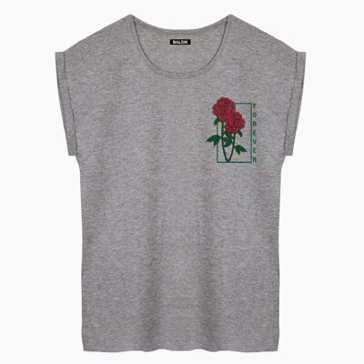 Forever roses gray women's t-shirt