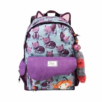 Forever Ninette Nico-Cute Sac à Dos, Lilas 2