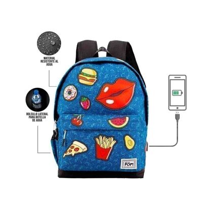 Oh My Pop! Patches-Mochila HS 1.3, Azul Oscuro