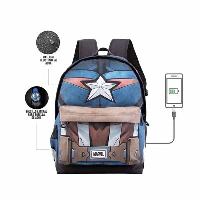 Marvel Captain America Brustrucksack HS 1.3, Schwarz