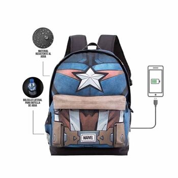 Marvel Captain America Chest-Backpack HS 1.3, noir 1