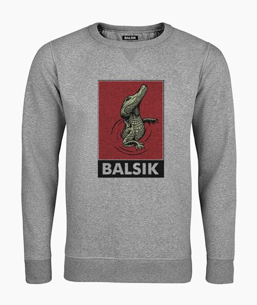 Alligator gray unisex sweatshirt