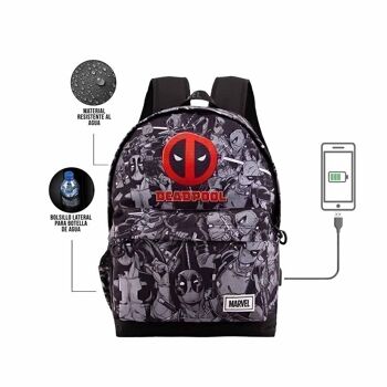 Marvel Deadpool Antihero-Sac à dos HS 1.3, gris 1