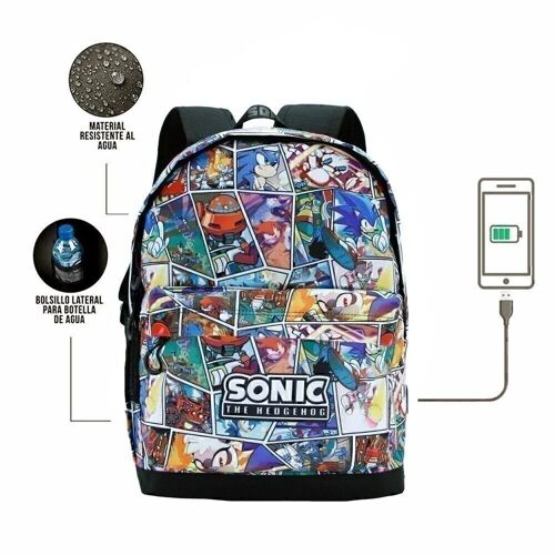 Sega-Sonic Comic-Mochila HS 1.3, Multicolor