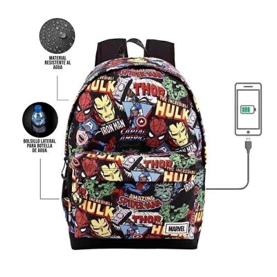 Marvel Art-Mochila HS 1.3, Multicolor