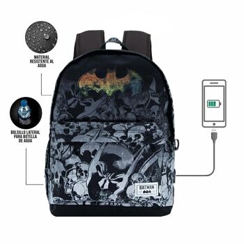 DC Comics Batman Skulls-Sac à dos HS 1.3, noir 1