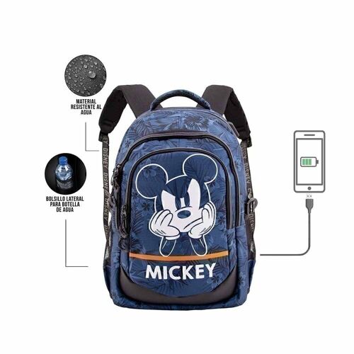 Disney Mickey Mouse Blue-Mochila Running HS 1.3, Azul Oscuro