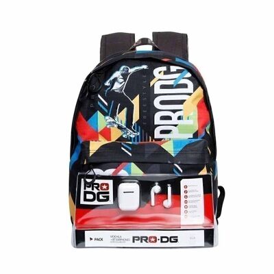 PRODG Sk8-Backpack BT Headphones, Multi-Colour