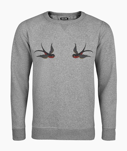 Swallows gray unisex sweatshirt