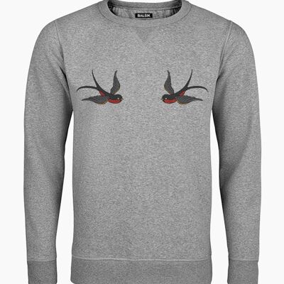 Swallows gray unisex sweatshirt