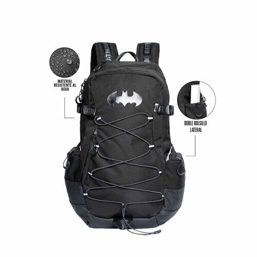 DC Comics Batman Neon-Mochila Pro, Negro