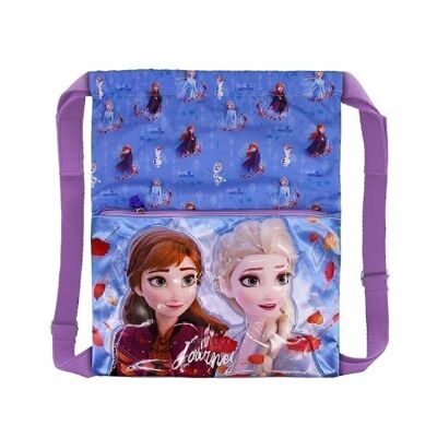 Disney Frozen 2 Journey-Strap Drawstring Bag, Blue
