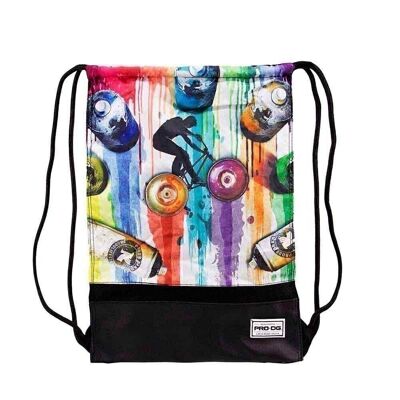PRODG Graffiti-Storm Drawstring Bag, Multicolored