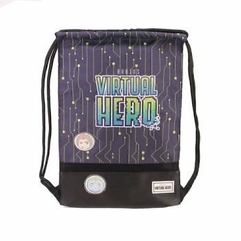 Sac à cordon Virtual Hero OMG-Storm, bleu foncé 1