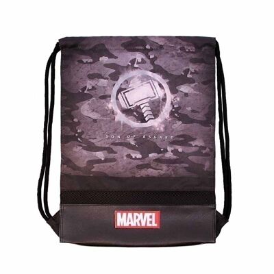 Marvel Thor Hammer-Storm Drawstring Bag, Gray