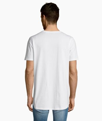 LOGO ROND TR. ON CHEST T-SHIRT EXTRA LONG BLANC 2