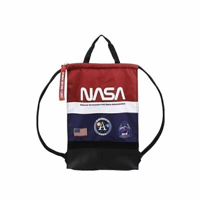 NASA Mission-Storm Drawstring Bag with Handles, Red