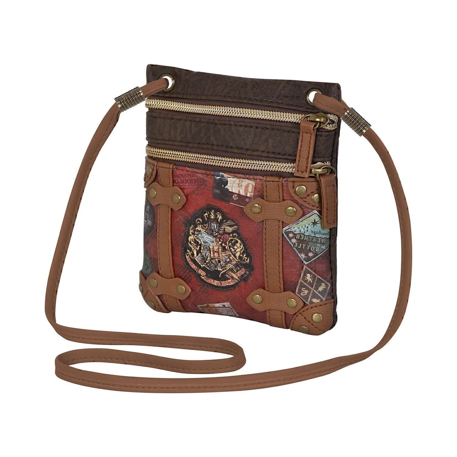 Mini borsa a tracolla verticale Harry Potter Railway-Action, marrone
