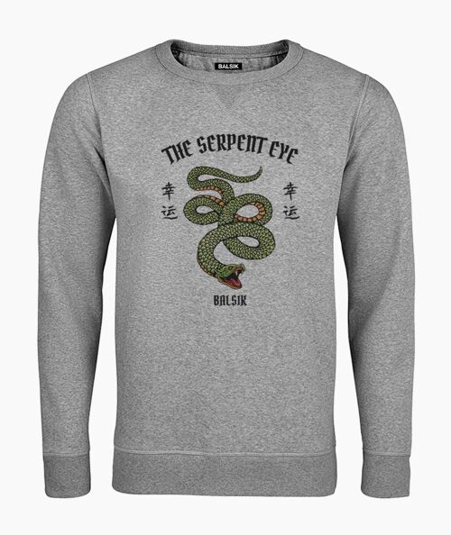 The serpent eye gray unisex sweatshirt